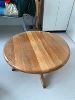 Te Koop : Blank Eiken Salontafel Rond Salon Tafel Hout, Huis en Inrichting, Tafels | Salontafels, Ophalen, Gebruikt, Rond, 50 tot 100 cm