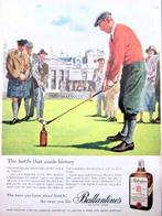 19 oude advertenties Ballantines whisky drank 66-81 whiskey, Verzenden, Gebruikt, Gebruiksvoorwerp