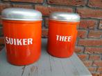 Vintage Suiker en Theeblikken (Brabantia), Ophalen of Verzenden, Gebruikt