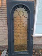 Oude Antieke Voordeur met Glas, Doe-het-zelf en Verbouw, Deuren en Horren, Ophalen, Gebruikt, 80 tot 100 cm, Glas