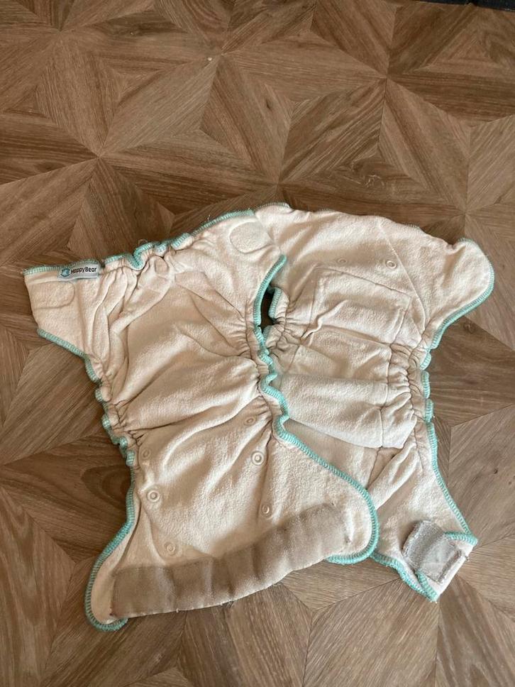 2 Happy Bear nachtluiers met dubbele boosters, Kinderen en Baby's, Babykleding | Overige, Zo goed als nieuw, Jongetje of Meisje