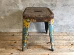 Vintage industriele metalen Tolix kruk!, Ophalen of Verzenden, Gebruikt, Staal