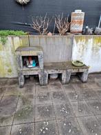 7 beton bankjes, Tuin en Terras, Bloembakken en Plantenbakken, Ophalen, Gebruikt, Rond