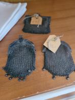 Antieke verzilverde chateleine beursje, Antiek en Kunst, Curiosa en Brocante, Ophalen of Verzenden