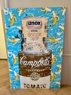Pop art schilderij Warhol/Banksy/Unox 75x50cm, Antiek en Kunst, Ophalen of Verzenden