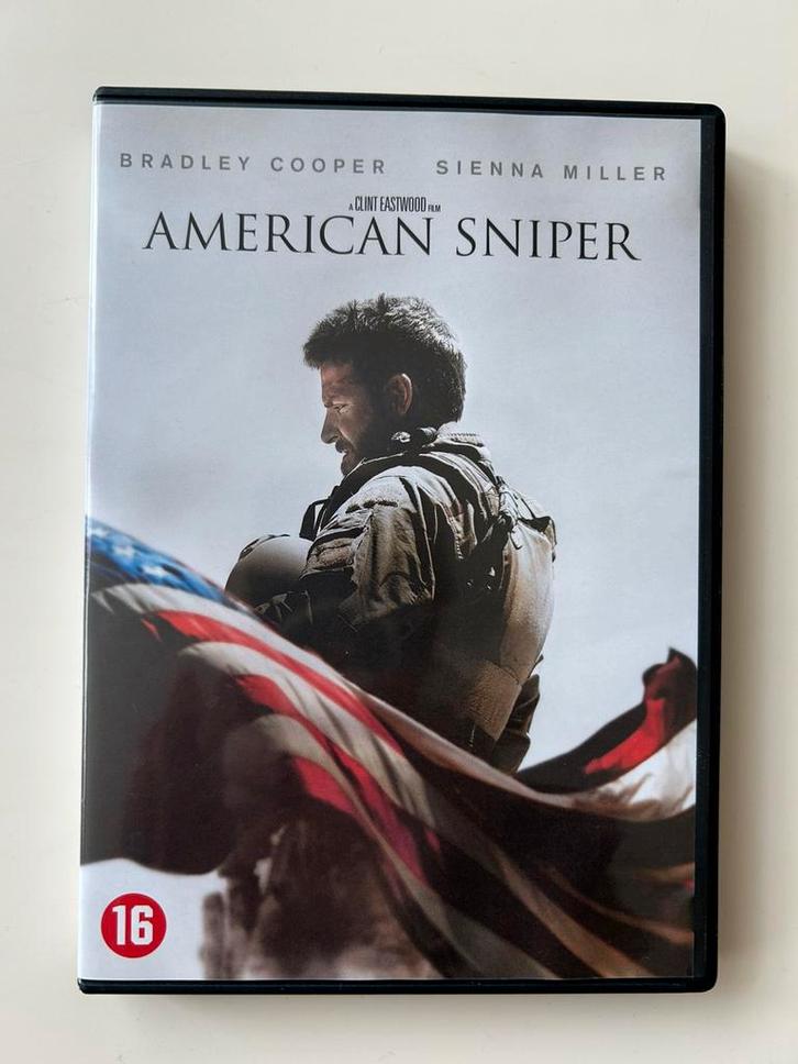 —American Sniper—regie Clint Eastwood, Cd's en Dvd's, Dvd's | Actie, Zo goed als nieuw, Oorlog, Vanaf 16 jaar, Ophalen of Verzenden