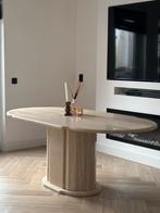 Travertin eettafel, Overige materialen, Japandi vintage marmeren natuursteen, Zo goed als nieuw, 150 tot 200 cm