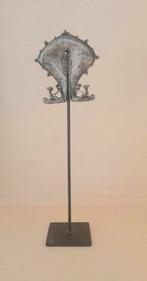 Oude grote etnisch zilveren Mamuli pendant, Sumba Indonesie., Antiek en Kunst, Ophalen of Verzenden
