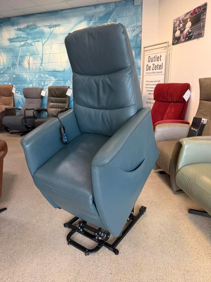 Sta op relax rol stoel De Toelomst relaxfauteuil, Huis en Inrichting, Fauteuils, Zo goed als nieuw, Leer, Verzenden