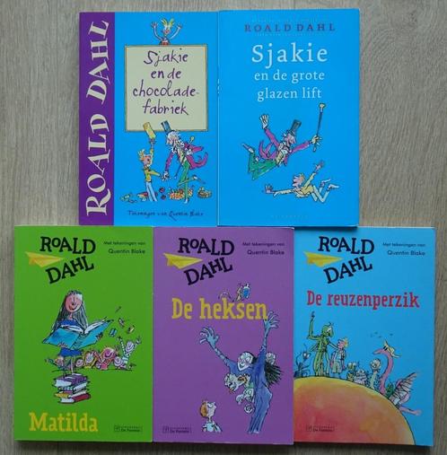 5x Roald Dahl - 2x Sjakie, Matilda, Heksen & Reuzenperzik, Boeken, Kinderboeken | Jeugd | onder 10 jaar, Zo goed als nieuw, Ophalen