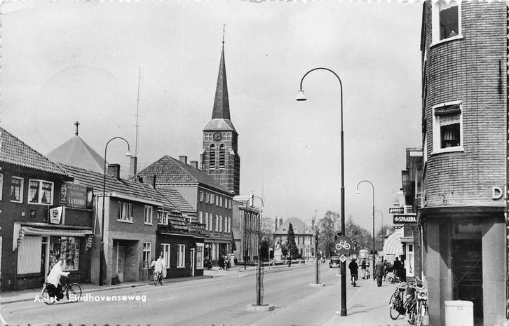 JM199 Aalst Eindhovenseweg 1955, Verzamelen, Ansichtkaarten | Nederland, Gelopen, Noord-Brabant, 1940 tot 1960, Verzenden