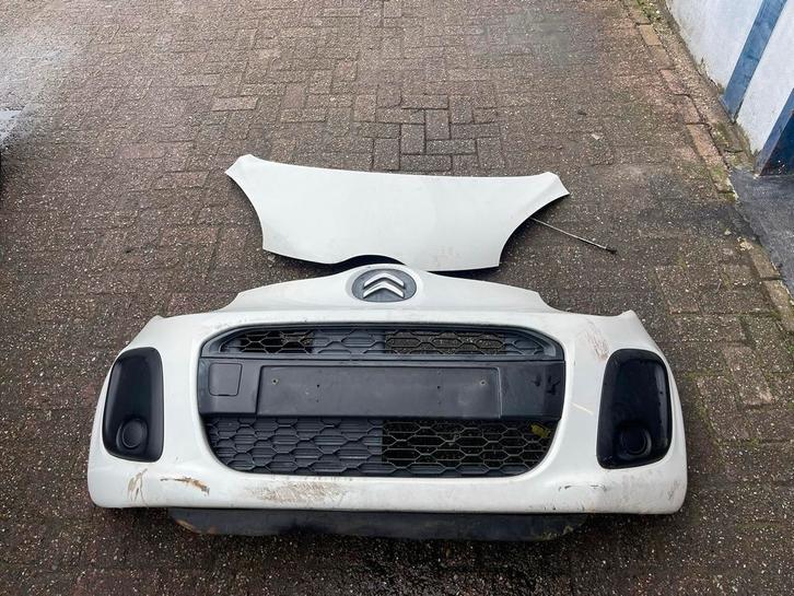 Citroën C1 Motorkap + Bumper Wit (2012-2015), Auto-onderdelen, Carrosserie en Plaatwerk, Motorkap, Citroën, Voor, Gebruikt, Ophalen of Verzenden