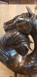 DUBBELE PAARDENHOOFD / bronzen beeld, Ophalen of Verzenden