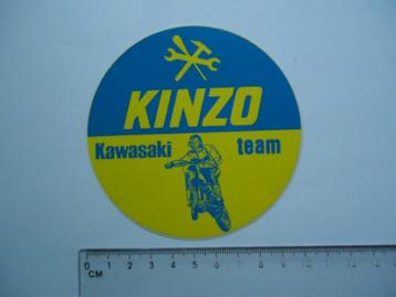 sticker oud Kawasaki Motorcross Kinzo team retro cross motor beschikbaar voor biedingen