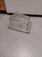Art deco Jugendstil glazen kaasbak botervloot, Ophalen of Verzenden