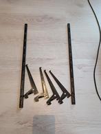 Rails met 4 plankdragers 15cm., Huis en Inrichting, Woonaccessoires | Wandplanken en Boekenplanken, Ophalen, Gebruikt