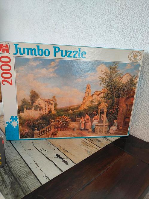 Puzzle 2000 stukjes van Jumbo op het terras, Hobby en Vrije tijd, Denksport en Puzzels, Zo goed als nieuw, Legpuzzel, Meer dan 1500 stukjes