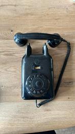 Vintage Bakelieten zwarte telefoon met daaischijf PTT, Ophalen of Verzenden, Zo goed als nieuw