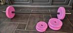 Gymstick halterstang met gewichten 5, 2,5 en 1,25 kg, Sport en Fitness, Fitnessmaterialen, Ophalen, Zo goed als nieuw, Halterset