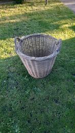 Prachtige oude rieten mand 50 cm aardappels haardhout fruit, Ophalen, Mand, Rond, Zo goed als nieuw
