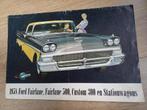 Ford Fairlane, Custom 300 & Stationwagons brochure uit 1958, Gelezen, Ophalen of Verzenden, Ford