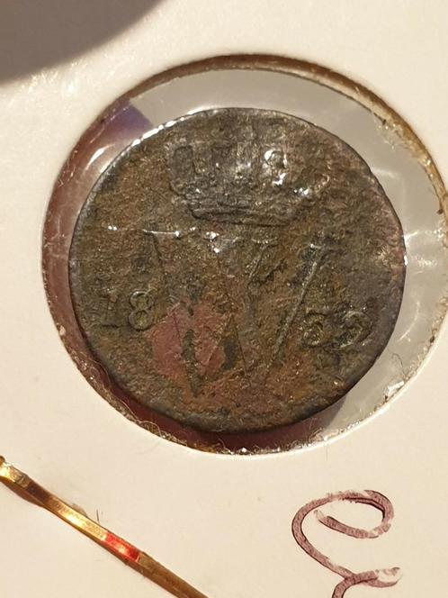 Halve cent 1832 (03), Postzegels en Munten, Munten | Nederland, Overige waardes, Koningin Wilhelmina, Ophalen of Verzenden