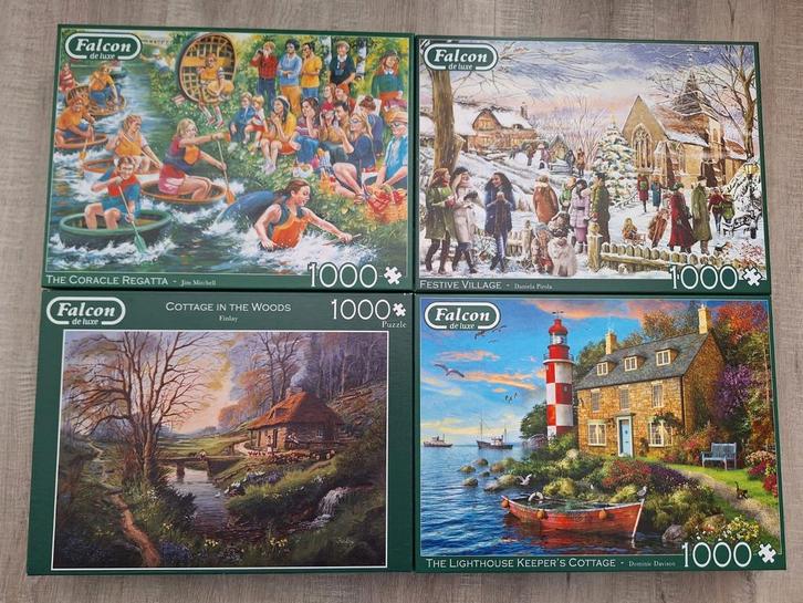 Falcon puzzel 1000, Hobby en Vrije tijd, Denksport en Puzzels, Zo goed als nieuw, 500 t/m 1500 stukjes, Ophalen of Verzenden