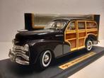 Chevrolet Fleetmaster Woody dark red 1948 Maisto 1:18 KRD, Ophalen of Verzenden, Zo goed als nieuw, Auto, Maisto