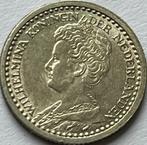 Schitterend dubbeltje 1925, Zilver, Ophalen of Verzenden, 10 cent, Koningin Wilhelmina