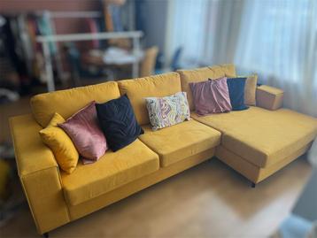 Okergele loungebank (3 persoons)