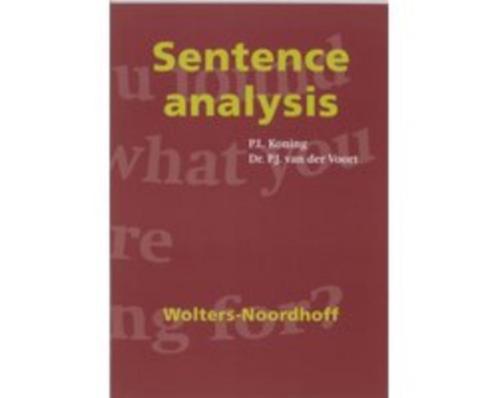 Sentence analysis 9789001482114, Boeken, Studieboeken en Cursussen, Zo goed als nieuw, HBO, Beta, Verzenden