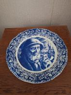 Delfts Blauw Bord - Visser - 34 cm, Ophalen