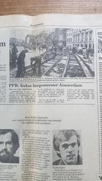 Verhoging trambaan Rokin Amsterdam (krant 1976), Nederland, 1960 tot 1980, Knipsel(s), Ophalen of Verzenden