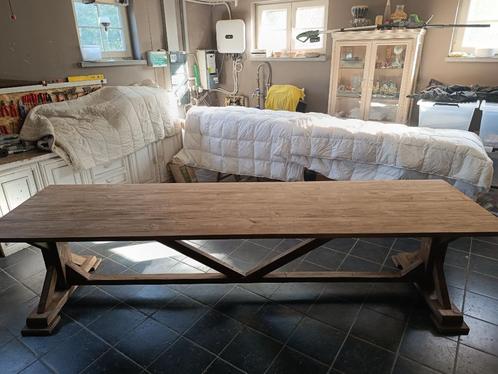 Mooie grote oude landelijke kloostertafel, Huis en Inrichting, Tafels | Eettafels, Gebruikt, Vijf personen of meer, Rechthoekig