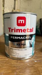 Trimetal permacryl XR Mat 1l Ral 7021 ONGEOPEND, Minder dan 5 liter, Ophalen of Verzenden, Nieuw, Verf