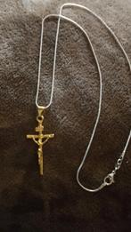 Ketting met kruis, Sieraden, Tassen en Uiterlijk, Kettingen, Nieuw, Ophalen of Verzenden, Zilver, Overige materialen