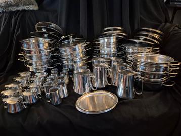 79 delig rvs mepra inox schalen pannen suikerpot kannetjes beschikbaar voor biedingen