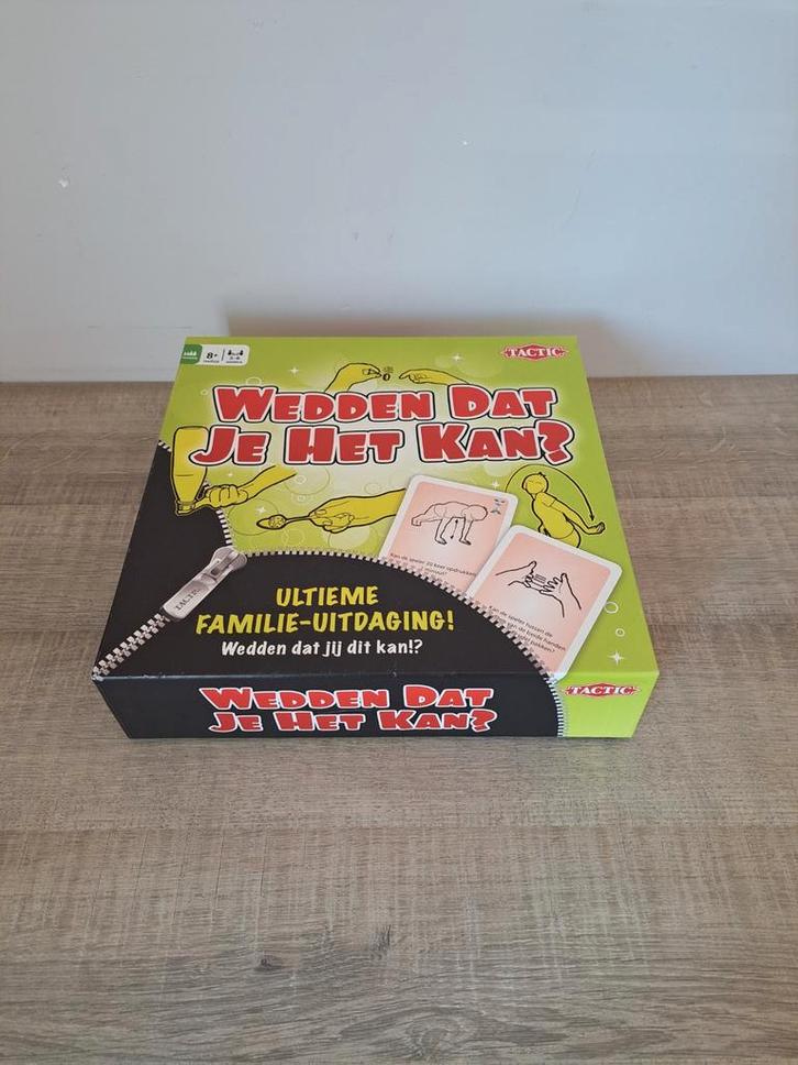 Wedden Dat Je Het Kan? - Tactic familiespel, Hobby en Vrije tijd, Gezelschapsspellen | Bordspellen, Gebruikt, Drie of vier spelers