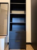 Zwarte boekenkast, Huis en Inrichting, Ophalen, 50 tot 100 cm, Zo goed als nieuw, Met lade(s)