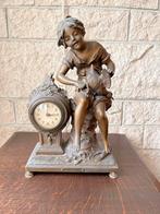 Opwindbare Bronzen Klok met Figuur, Ophalen