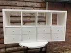 Ikea KALLAX open kast + 4x 2 lades hoogglans wit, Huis en Inrichting, Kasten | Wandmeubels, Ophalen, Zo goed als nieuw, Minder dan 150 cm
