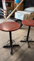 2 stalen stafels, bartafels, Huis en Inrichting, Tafels | Statafels, Ophalen, Zo goed als nieuw