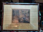 Antieke gravure Ets van Delft Johan D scherft, Ophalen of Verzenden