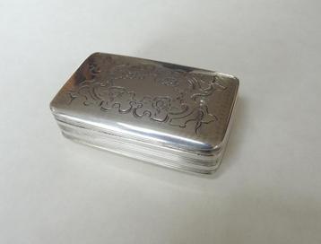 Snuifdoos, antiek, Hollands verguld zilver. 125,00 euro. beschikbaar voor biedingen