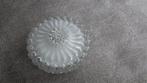 mooie retro plafondlamp van glas met prachtig patroon, Huis en Inrichting, Lampen | Plafondlampen, Ophalen of Verzenden, Gebruikt
