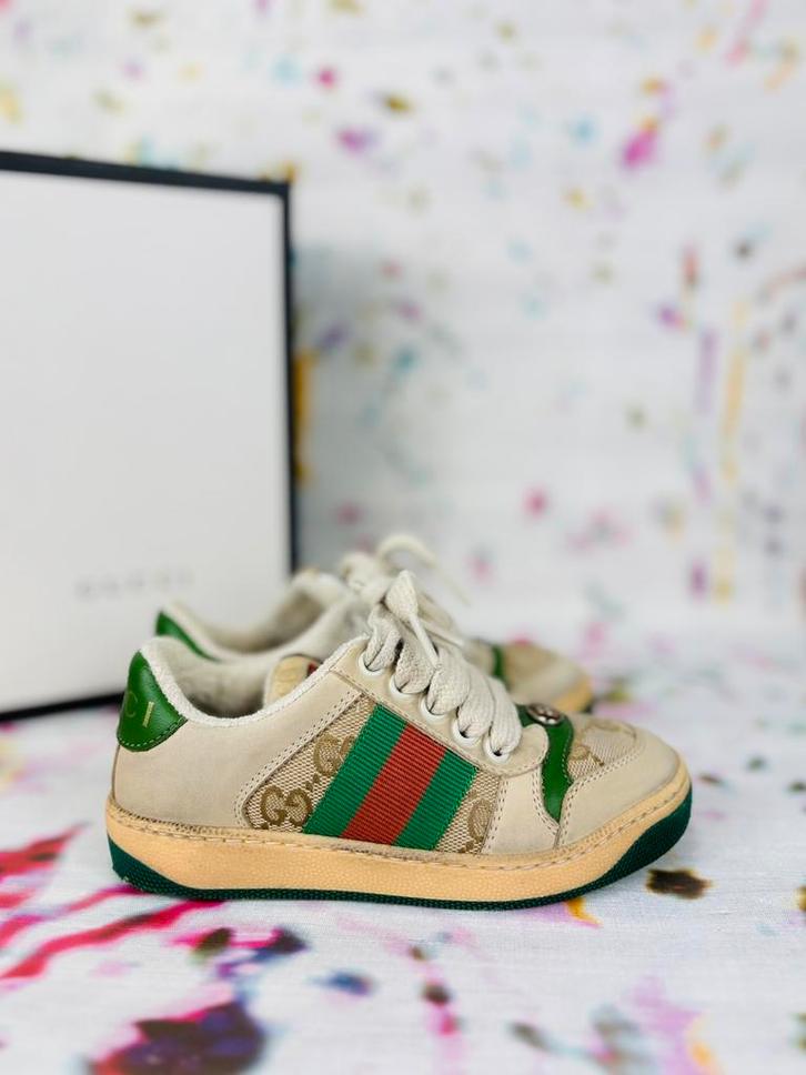 Gucci GG screener sneakers schoenen kind maat 28, Kinderen en Baby's, Kinderkleding | Schoenen en Sokken, Zo goed als nieuw, Schoenen
