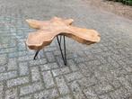 teakhouten bijzettafel, Ophalen, Minder dan 55 cm, Nieuw, Overige vormen