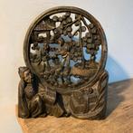 Vintage Chinees Houtsnijwerk - 14 x 18 cm, Ophalen of Verzenden