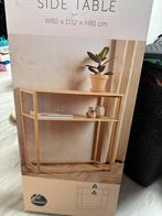 Licht Eiken Side Table - Nieuw in Doos!, Huis en Inrichting, Tafels | Bijzettafels, Ophalen, Nieuw, 75 cm of meer, 60 cm of meer