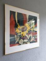 Aquarel Schilderij Zonnebloemen, Antiek en Kunst, Ophalen